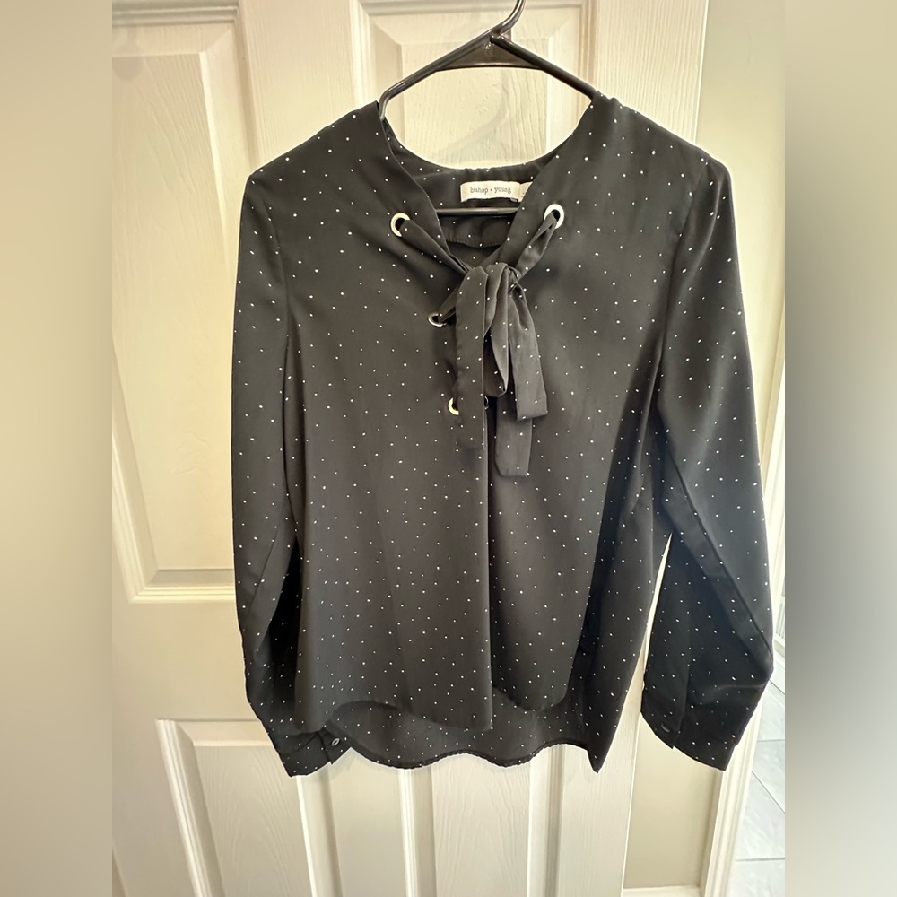Bishop + Young blouse with front tie